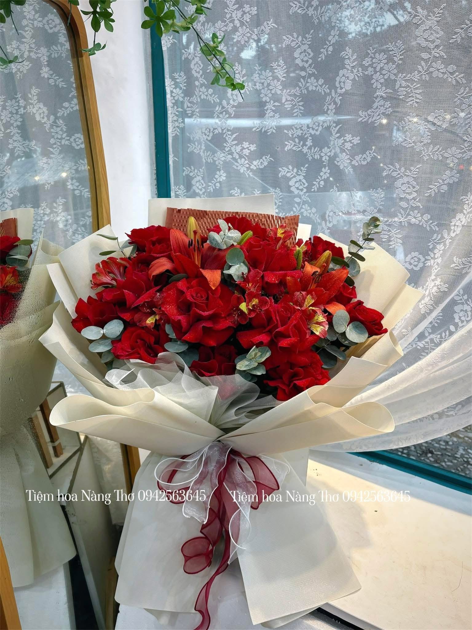 Set hoa gia tiên ngày cưới